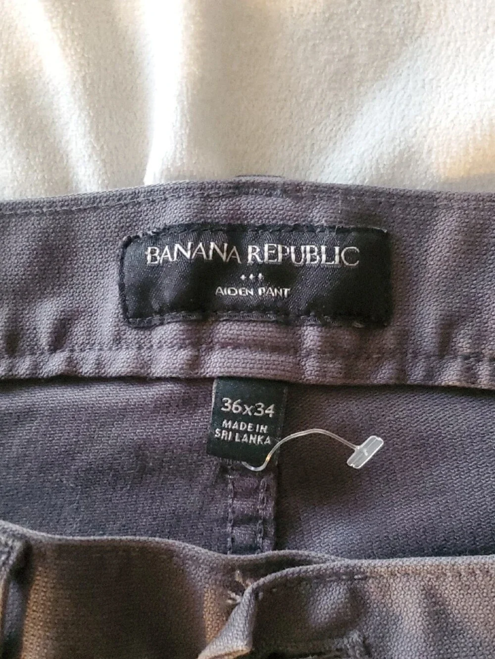 MENS NEW CONDITION BANANA REPUBLIC GREY DENIM AIDEN PANTS. SIZE 36×34